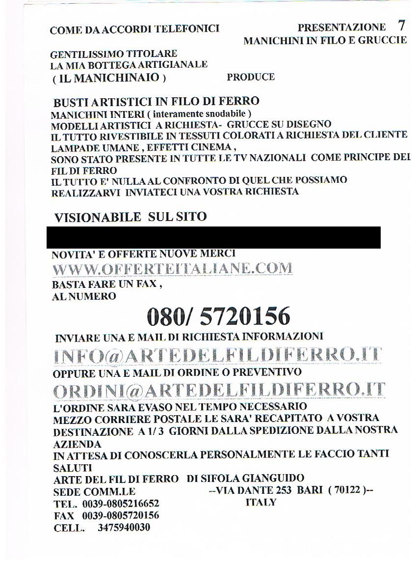 PRESENTAZIONE 7 busti per manichini in fil di ferro gruccie ecc.